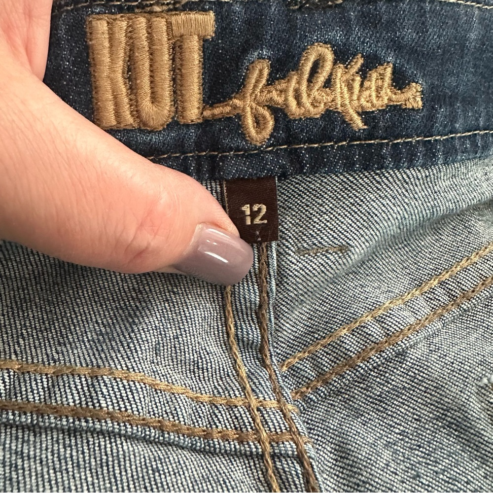 Kut from the Kloth Women's Dark Blue Cropped Ankle Jeans - Picture 4 of 4